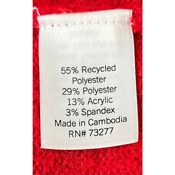 CROFT & BARROW LONG SLEEVE PULL-OVER ROUND NECK SWEATER, WOMENS, 0X (14W), RED - Picture 11 of 12